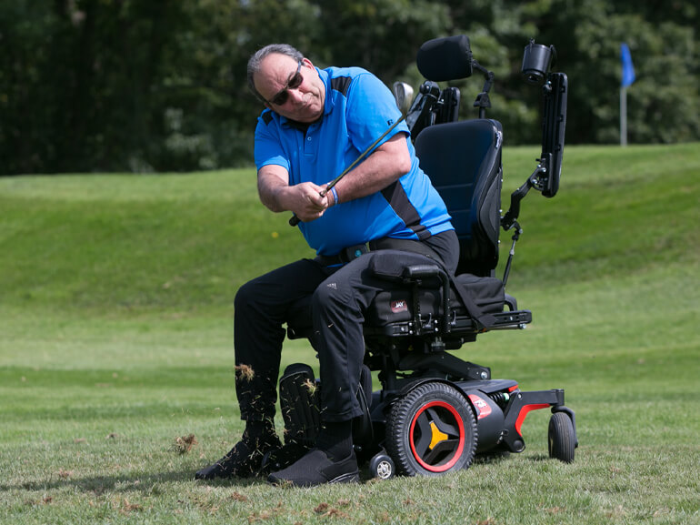 Patient reached his goal of restoring physical and functional ability and is able to play golf again.