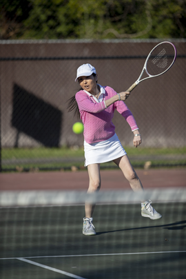Susan Choe playing tennis - Patient Success Story
