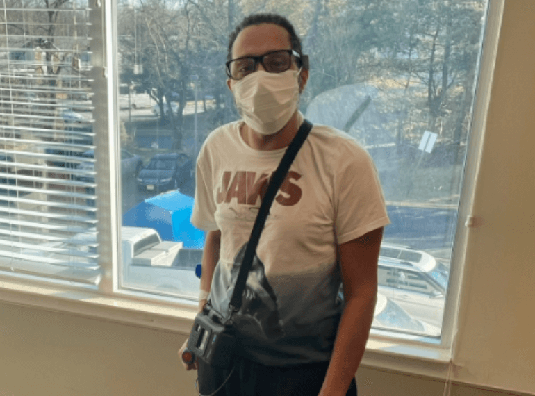 Dion Watson during rehabilitation